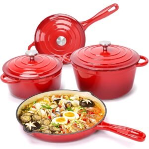 Cast iron cookware 4set