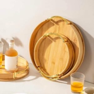 Elegant Bamboo tray 2pcs
