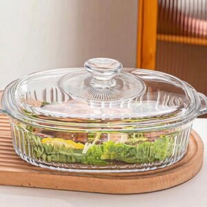 Borosilicate Glass bowl with lid