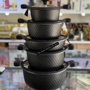 UCC life woven design granite cookware set 10pcs