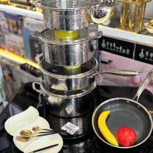 UAKEEN Germany triply stainless steel cookware set 9pcs