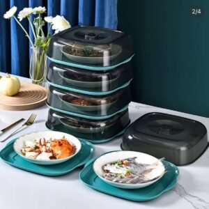 Microwave food cover 2in1