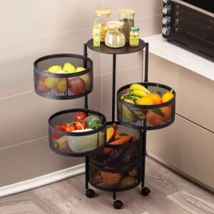 Vegetable trolley basket round