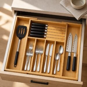Expandable cutlery organizer